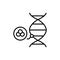 Genetic disease cancer icon. Oncology vector illustration.