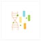 Genetic diversity flat icon