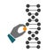 Genetic engineering icon, DNA sign, gene editing method â€“ vector