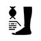 genetic flat feet disease glyph icon vector illustration