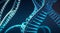 Genetic Innovations Futuristic DNA Technology Background. Generative ai