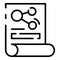 Genetic laboratory document icon, outline style