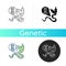 Genetic mutation icon