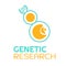 genetic research double helix nucleic acid logo design illustration