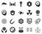 Genetics, tree, dna. Bioengineering glyph icons set. Biotechnology for health, researching, materials creating. Molecular biology