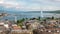 Geneva (Geneve) Switzerland city skyline time lapse at Lake and Jet d\\\'eau fountain