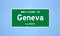 Geneva, Illinois city limit sign. Town sign from the USA.