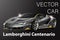 GENEVA, MARCH 2: Lamborghini Centenario LP 770-4 car on display at 86th international Geneva motor Show. 3d render. Vector car