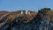 Geneva, Switzerland - April 14, 2019: A lonely house in the Alps near the French-Swiss border