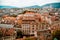 Geneva, Switzerland: city roof tops seen from St. Peter`s Cathedral tower