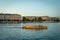 Geneva Switzerland lakeside with Mouette (Yellow boat)