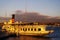 GENEVA, SWITZTERLAND - OCTOBER 27, 2017: Sunset light over Leman Lake, Geneva