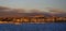 GENEVA, SWITZTERLAND - OCTOBER 27, 2017: Sunset light over Leman Lake, Geneva