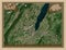 Geneve, Switzerland. Low-res satellite. Major cities