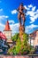 Gengenbach, Germany. Rohrbrunnen fountain, located in the town square, Baden-Wurtemberg