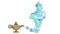 Genie Coming Out of Oil Lamp Drawing 2D Animation