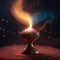 Genie Lamp Magic: Whirling Smoke of Wonders