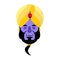 Genie sleeping Emoji. Magic ghost asleep emotion. Arabic magic s