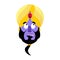 Genie Surprised Emoji. Magic ghost astonished emotion. Arabic ma