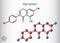 Genistein molecule. It is phytoestrogen, plant metabolite, isoflavone extract from soy with antioxidant and