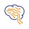 Genius Brain Intelligent Circuit Board Network in Abstract Symbol