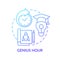 Genius hour blue gradient concept icon