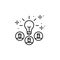 Genius, people, light bulb icon. Element of medicine icon. Thin line icon