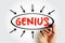 Genius is a person who displays exceptional intellectual ability, creative productivity, universality in genres, or originality,