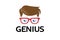 Genius Sleepy Boy Geek Logo