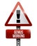 Genius working road sign illustration design