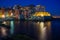 Genoa Boccadasse , district of Genoa at night, Italy