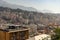 Genoa Cityscape with mountains on background. Italy