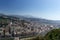 Genoa Cityscape with mountains on background. Italy