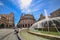 GENOA GENOVA - View of De Ferrari square with the central fountain