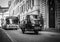 Genoa, Italy - April 21, 2016: Italian famous three wheel van Pi