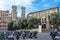 GENOA, ITALY - MARCH 9, 2019: View of Porta Soprana and the House of Christopher Columbus in Genoa, Italy