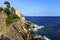 Genoa, Liguria Shore / Italy - 2012/07/06: Nervi shore district of Genoa - Passeggiata Anita Garibaldi panoramic passage, view on