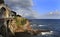 Genoa, Liguria Shore / Italy - Nervi shore district of Genoa - Passeggiata Anita Garibaldi panoramic passage, view on