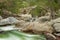 Genoese bridge over Tartagine river in Corsica