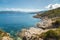 Genoese tower at Mortella near St Florent in Corsica