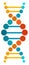 Genome icon. Genetic research symbol. Dna helix