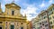 Genova colorful buildings church piazza giacomo matteotti liguria vivid italy Genoa architecture