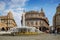 Genova, Genoa, Italy - April 18, 2019: Piazza De Ferrari is the main square of Genoa, renowned for its fountain and