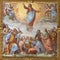 GENOVA, ITALY - MARCH 6, 2023: The fresco of Ascension of the Lord in the church Basilica della Santissima Annunziata del Vastato