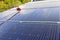 Gentle cleaning of solar modules with water