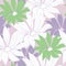 Gentle floral seamless pattern in pastel colors. Large white flowers, daisies, gerberas on a lilac background