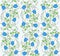 Gentle hand drawn seamless abstract vintage flower pattern.