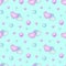 Gentle hearts watercolor seamless pattern