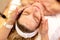 Gentle massage of the facial skin