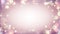 Gentle pink frame of bokeh lights. Abstract background